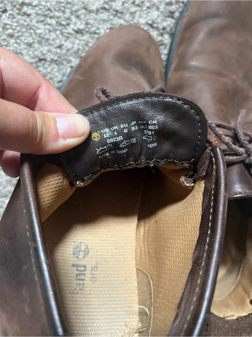 Timberlands Waterproof Men's Brown Leather Lace-Up Boots